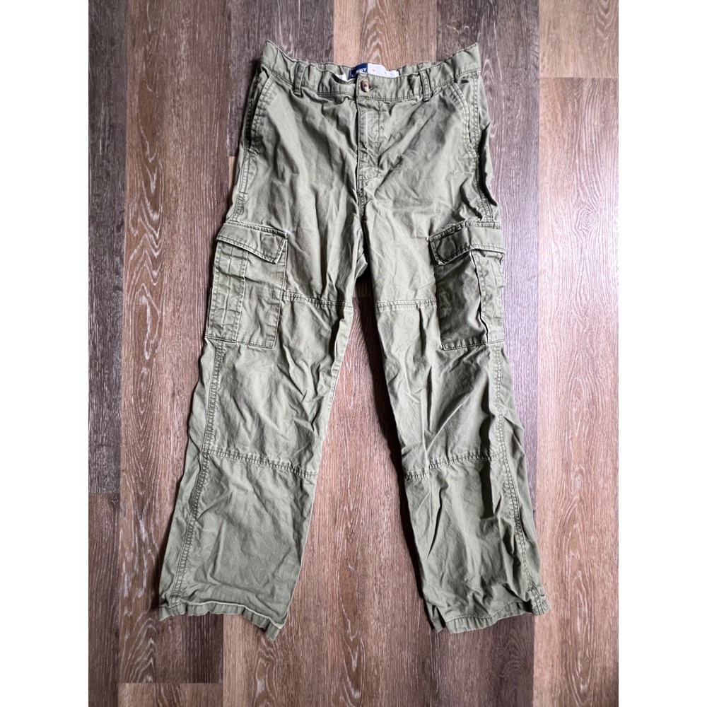 Old Navy Cargo Pants Women 18 Green Baggy Relaxed Fit Utility Streetwear